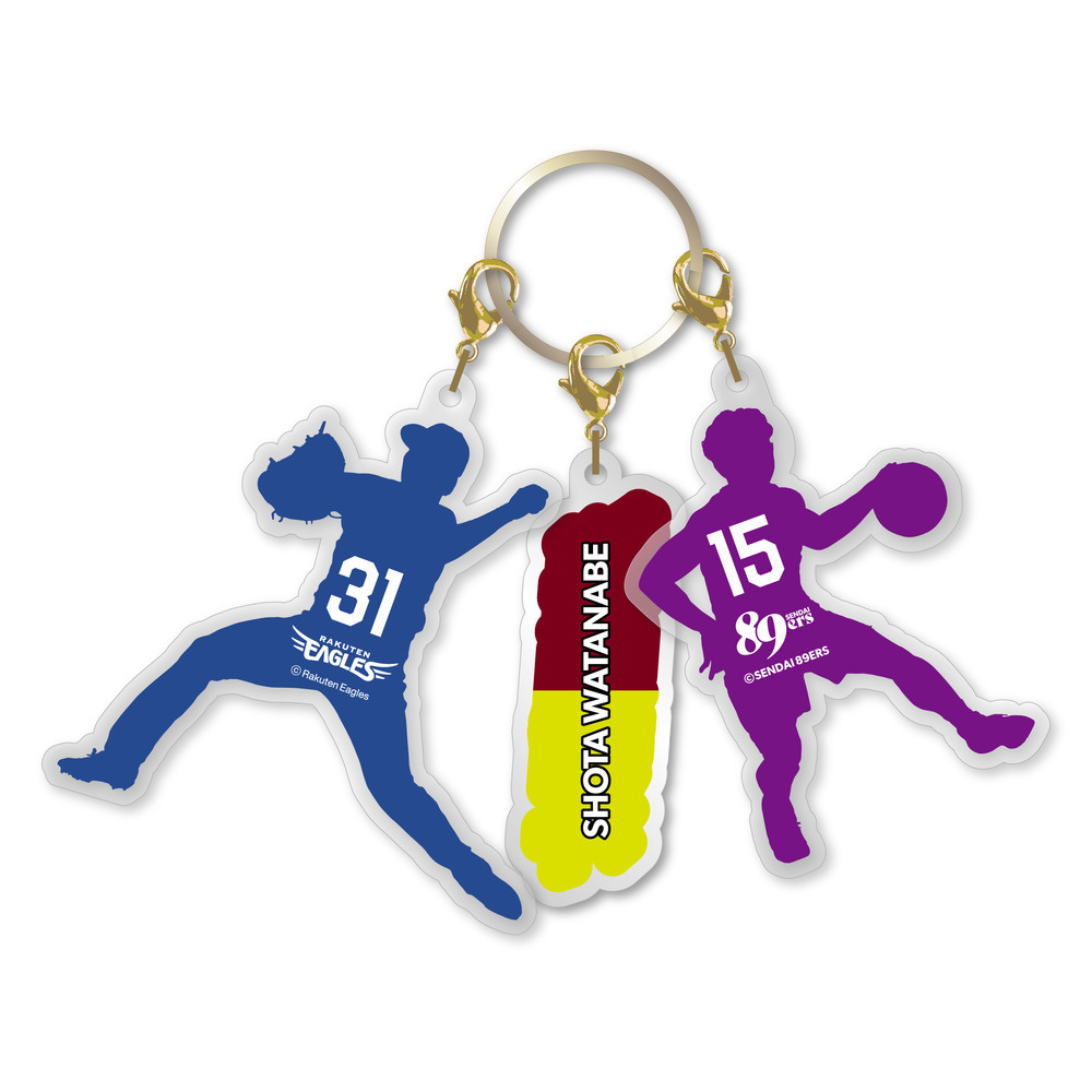 仙台89ERS&times;楽天イーグルス 渡辺翔太選手コラボアクリルキーホルダー 2025-26 詳細画像 1カラー 2